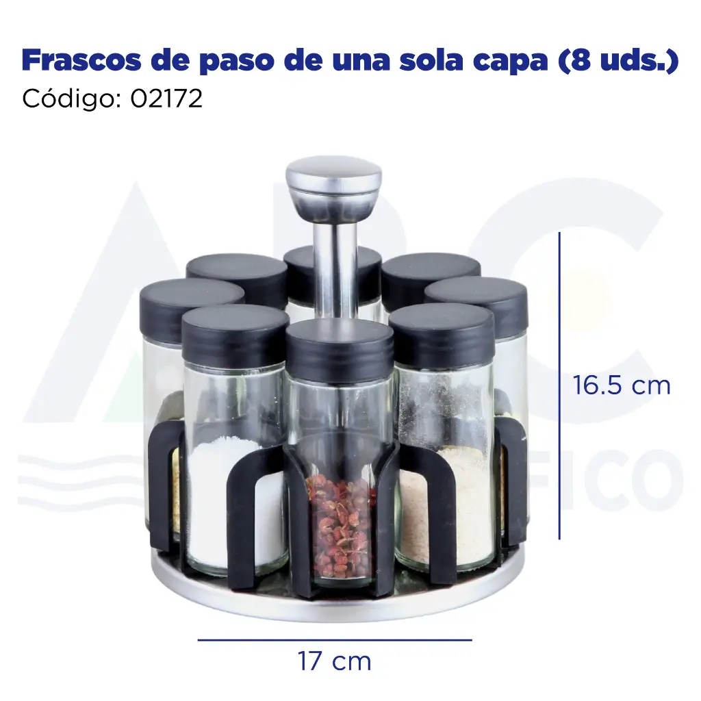Frascos de paso de una sola capa (8 uds.)