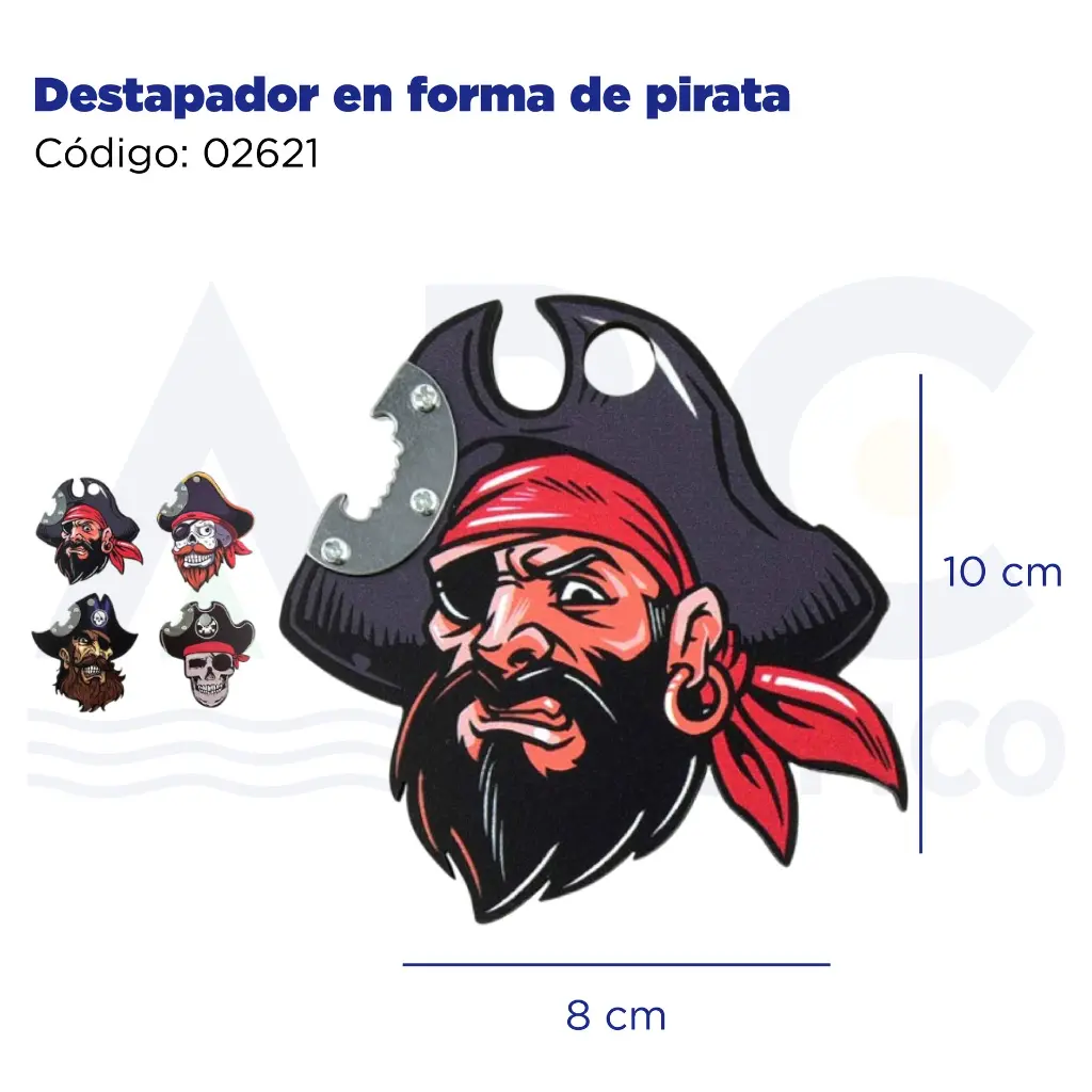 Destapador en forma de pirata