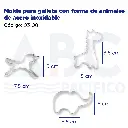 Molde para galleta con forma de animales de acero inoxidable