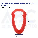 Set de moldes para galletas 5.5*3.5 cm 6 piezas