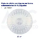 Plato de vidrio con figuras en forma adiamantadas de 8 pulgadas