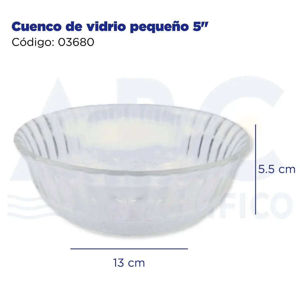 Cuenco de vidrio pequeño 5"