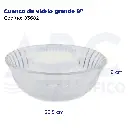 Cuenco de vidrio grande 9"