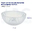 Tazón con formas de diamantes de 5 pulgadas 12.5*5.5