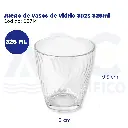 Juego de vasos de vidrio 3pzs 325ml
