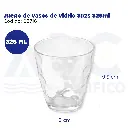 Juego de vasos de vidrio 3pzs 325ml