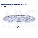 Plato plano de cerámica 10.5"