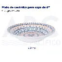 Plato de cerámica para sopa de 8"
