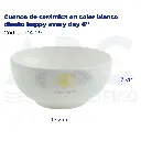 Cuenco de cerámica en color blanco diseño happy every day 6"
