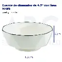 Cuenco de diamantes de 4.5" con línea negra