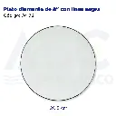 Plato diamante de 8" con línea negra