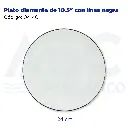 Plato diamante de 10.5" con línea negra
