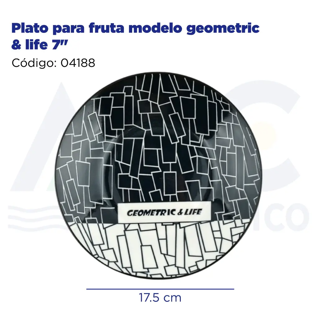 Plato para fruta modelo geometric & life 7"