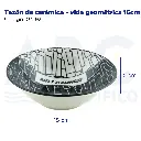 Tazón de cerámica - vida geométrica 15cm