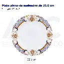 [04503] Plato plano de melamina de 22.5 cm