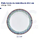 Plato hondo de melamina de 255 cm