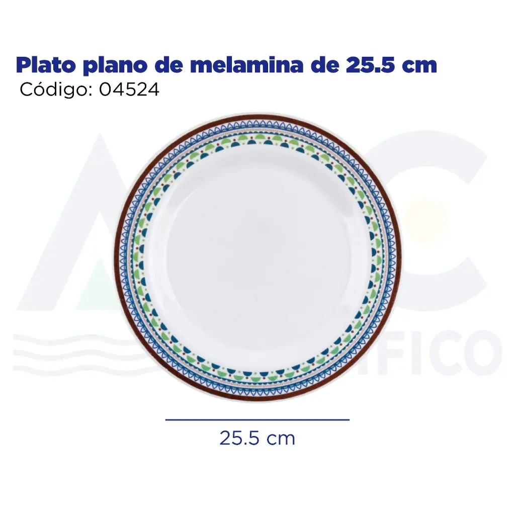 [04524] Plato plano de melamina de 255 cm
