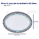 Plato de pescado de melamina 30*22cm