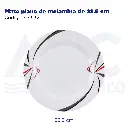 Plato plano de melamina de 22.5 cm