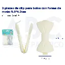 2 piezas de clip para bolsa con forma de moño 8.5*4.3cm