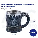 Taza de acero inoxidable con cubierta de resina 400ml