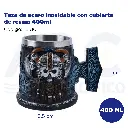 Taza de acero inoxidable con cubierta de resina 400ml