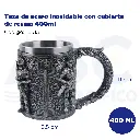 Taza de acero inoxidable con cubierta de resina 400ml