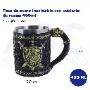 Taza de acero inoxidable con cubierta de resina 400ml