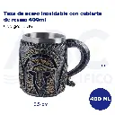 Taza de acero inoxidable con cubierta de resina 400ml