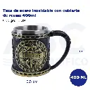 Taza de acero inoxidable con cubierta de resina 400ml