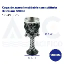 Copa de acero inoxidable con cubierta de resina 180ml