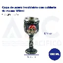 Copa de acero inoxidable con cubierta de resina 180ml