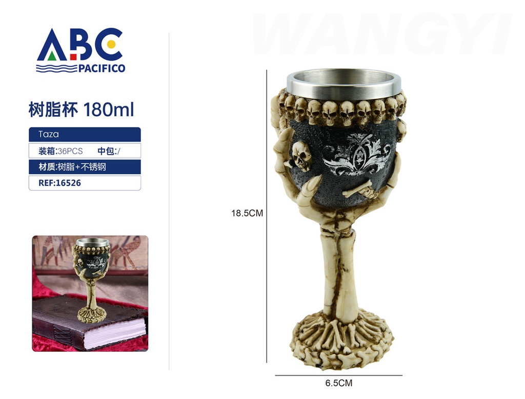 Copa de acero inoxidable con cubierta de resina 180ml