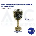 Copa de acero inoxidable con cubierta de resina 180ml