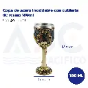 Copa de acero inoxidable con cubierta de resina 180ml