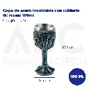 Copa de acero inoxidable con cubierta de resina 180ml