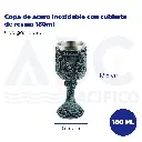 Copa de acero inoxidable con cubierta de resina 180ml