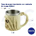 Taza de acero inoxidable con cubierta de resina 400ml