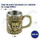 Taza de acero inoxidable con cubierta de resina 400ml