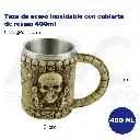 Taza de acero inoxidable con cubierta de resina 400ml
