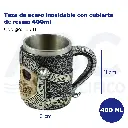 Taza de acero inoxidable con cubierta de resina 400ml