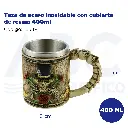 Taza de acero inoxidable con cubierta de resina 400ml