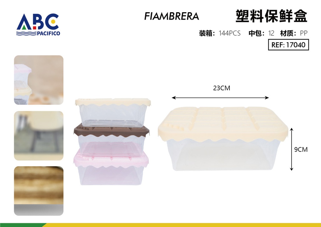 Contenedor plástico con tapa diseño tablilla de chocolate 23.5*16.5*9cm
