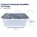 Fiambrera rectangular de plástico 15.5*5.6cm