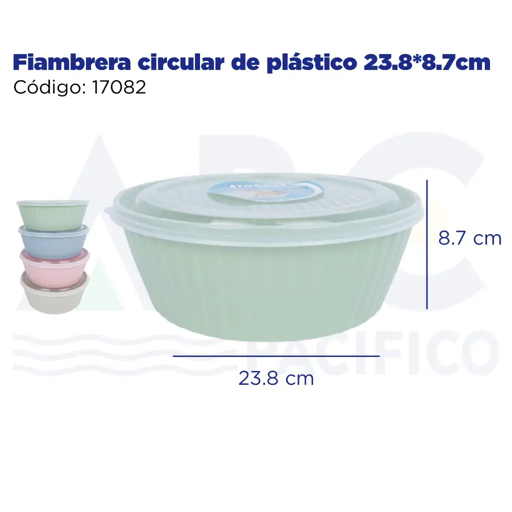 Fiambrera circular de plástico 23.8*8.7cm