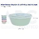 Fiambrera circular de plástico 23.8*8.7cm