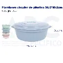 Fiambrera circular de plástico 26.5*10.5cm