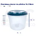 Fiambrera circular de plástico 19.6*16cm