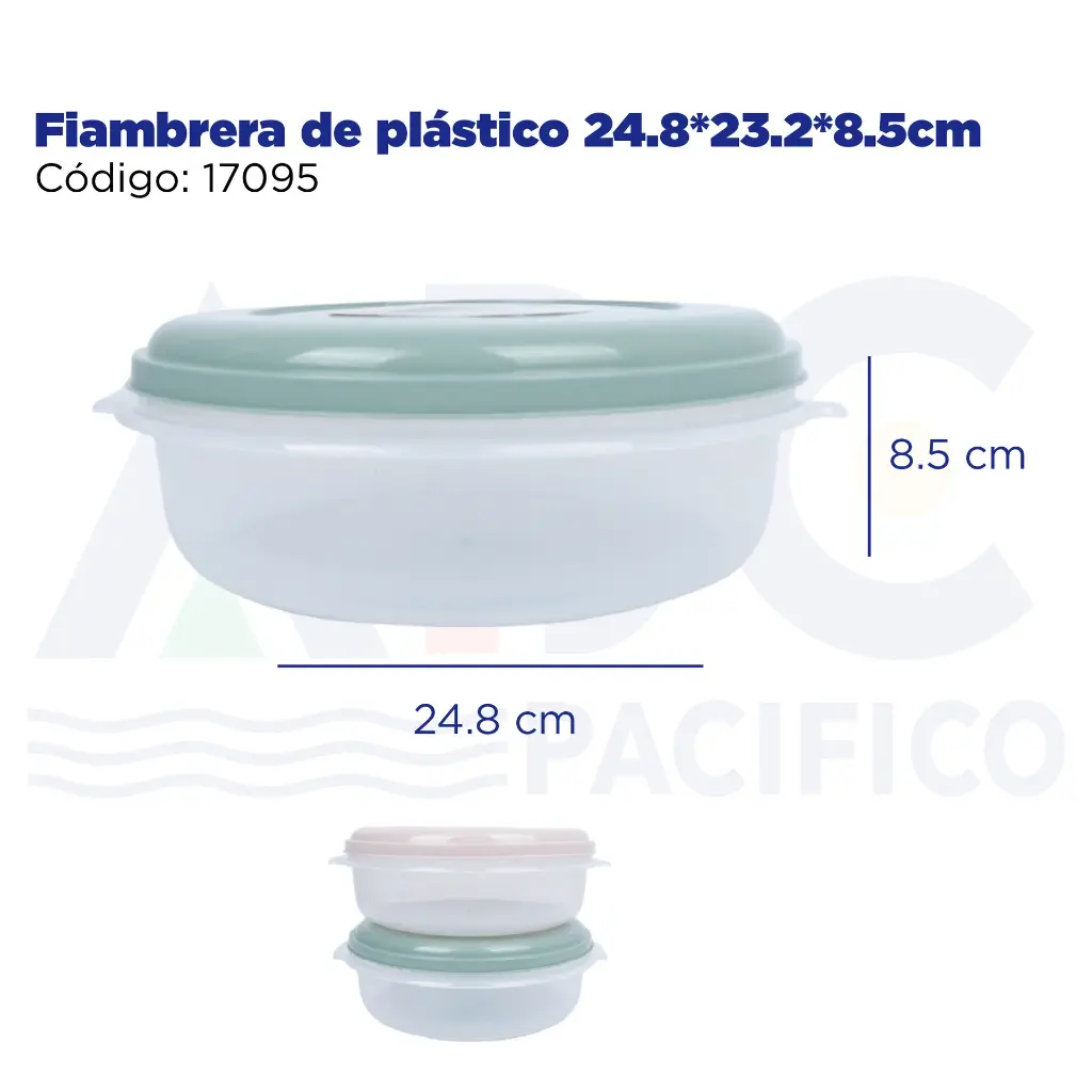 Fiambrera de plástico 24.8*23.2*8.5cm