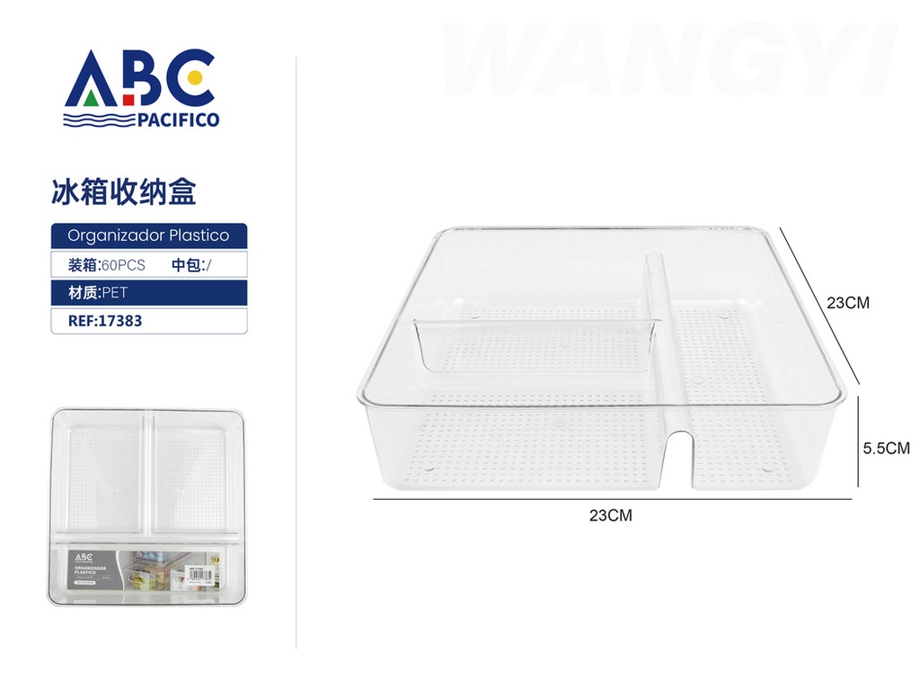 Caja de almacenamiento para refrigerador 23*23*5.5cm